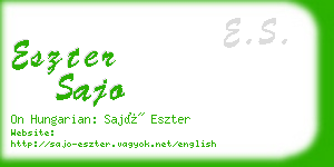 eszter sajo business card